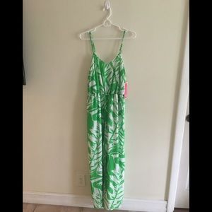 Lily Pulitzer white and green palm jumpsuit